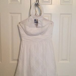White halter dress